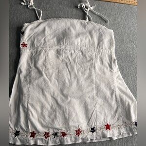 White Smocked kids Top with Ruffle Detail size 14 #30